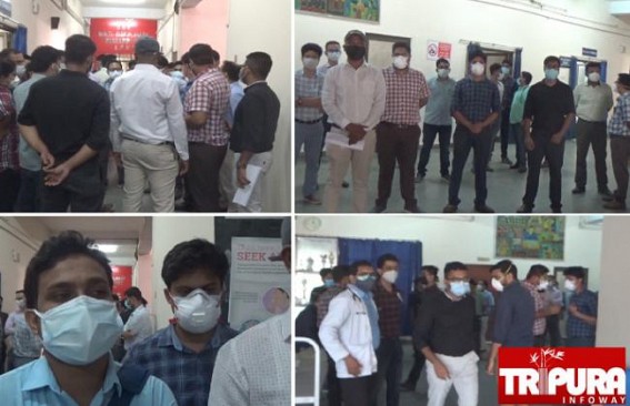On-Duty Doctor was Attacked by Patient Party in GB Hospital Trauma Centre amid Loads of Patients : Doctors Gherao AGMC Principal, Alleged Security Failure in OT like Sensitive Areas On-Duty Doctor was Attacked by Patient Party in GB Hospital Trauma Centre amid Loads of Patients : Doctors Gherao AGMC Principal, Alleged Security Failure in OT like Sensitive Areas